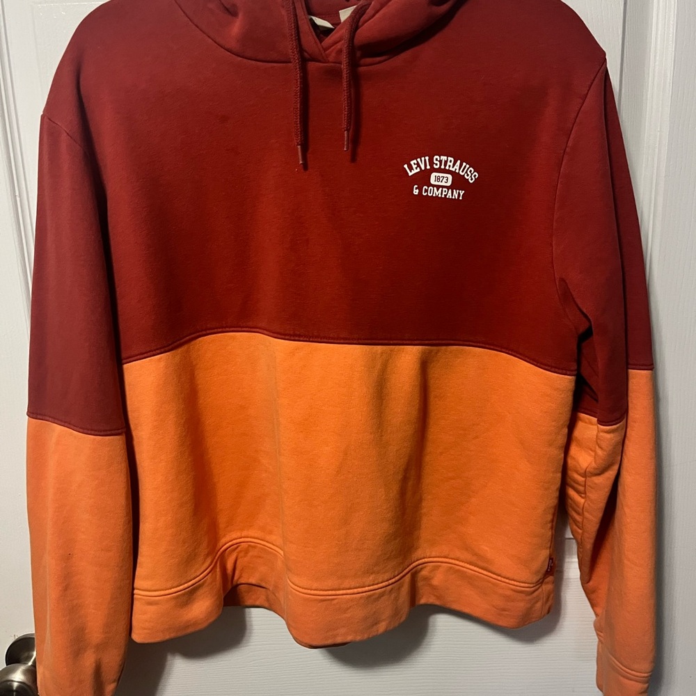 Levi Strauss Red and Orange Hoodie